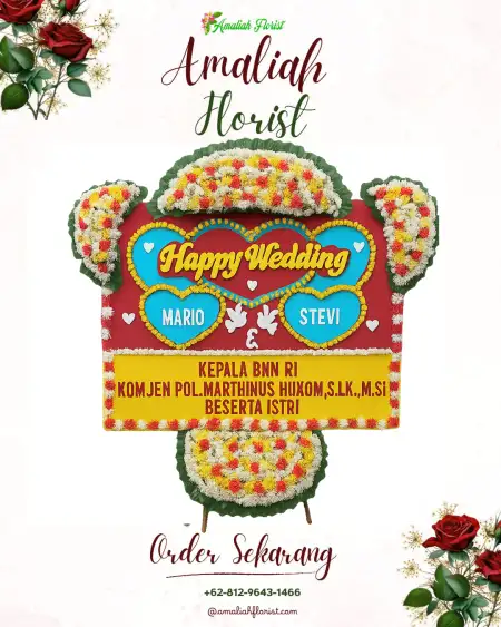 Papan Bunga Pernikahan Mlawang